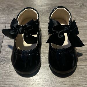 Black baby girl bow Mary Jane’s